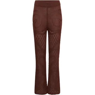 Stoffhose SOAKED IN LUXURY "Damen Strickhose SLBarb", Damen, Gr. XS, N-Gr, braun (braun stone), Obermaterial: 75% Baumwolle CO. 25% Polyester PES., Hosen Stoffhose