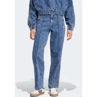Straight-Jeans ADIDAS ORIGINALS "PREMIUM ESSENTIALS STRAIGHT LEG", Damen, Gr. 30, Länge 32, blau (light denim), Obermaterial: 100% Baumwolle, Jeans Straight-Jeans