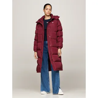 Tommy Jeans Steppmantel »TJW ALASKA LONG PUFFER EXT«, mit Logostickerei, rot