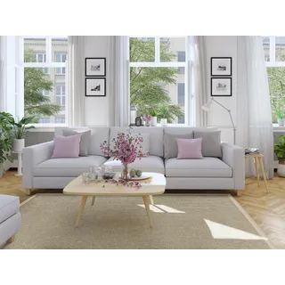 DEKOWE Sisalteppich »Mara S2 mit Bordüre«, rechteckig, Flachgewebe, Material: 100% Sisal, Wohnzimmer,