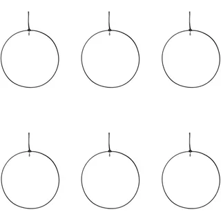 Creativ deco Dekohänger Metallring mit hochwertigem Lederband, schwarz