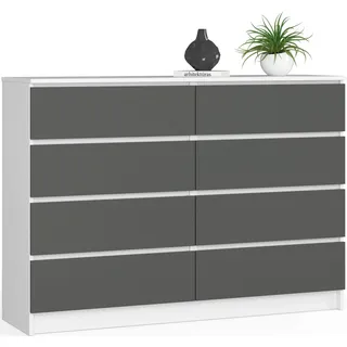 AKORD Furniture Factory OP0LKOMBIASZA, Weiß, 8 Schublade(n), Matt, 16 mm, 60 cm, 400 mm - Weiß