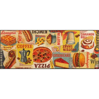 Wash+Dry Snack Attack 75 x 190 cm Grau/Rot