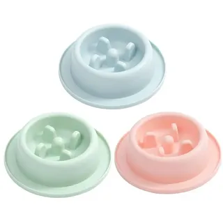 Hund Langsam Futterspender Napf Rutschfest Spaß Form Plastik Rund Schale Bloat