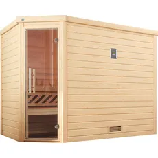weka Sauna »Turku«, (Set), 7,5 kW Bio-Ofen mit digitaler Steuerung, beige