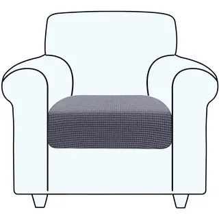 TAOCOCO Rutschfester Sofa Sitzkissenbezug, Elastische Sofakissenbezüge, Dehnbar, Waschbar, Für Sofa Sitz und Rückenkissen (1 Sitzer, Grau)