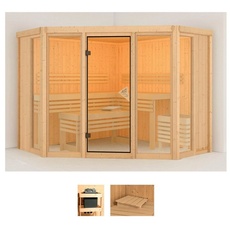 Bild Sauna »Astrid 2«, (Set), ohne Ofen beige