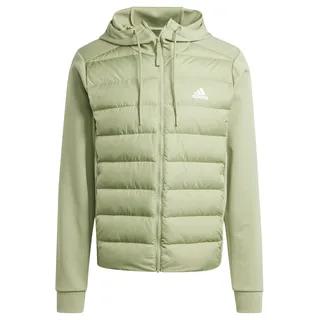 adidas Herren Essentials Hybrid Down Hooded Jacket, tent green, S
