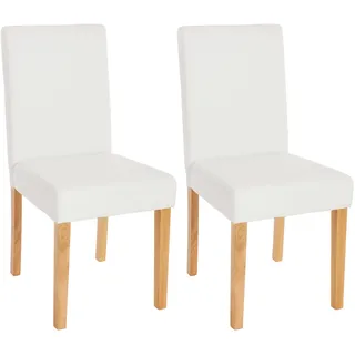 Mendler Esszimmerstuhl Littau Kunstleder weiß matt 2er Set
