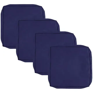 Oslimea Sitzkissenbezug für den Außenbereich, 61 x 61 cm, wasserdicht, für Terrassenmöbel, Stuhlkissen, Ersatzkissen, Sitzkissenbezug, nur Bezüge, Dunkelblau