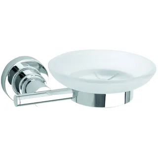 Tesa Seifenschale Badaccessoire-Set Silber/Weiß