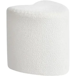 Beliani Pouf Cremeweiß Scotia , Weiß , Textil , Freiform , 40x44x33 cm , Wohnzimmer, Sessel, Hocker & Hockerbänke, Poufs