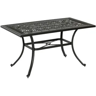 Merxx Gartentisch 140 x 80 x 73 cm Schwarz