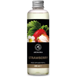 Raumduft Diffuser Nachfüller Erdbeere 200ml - Nachfüller für Duftdiffusor - Aroma Diffusers - Lufterfrischer - Duftdiffusor - Raumbeduftung - Raumluft - Zimmerduft - Reed Diffuser Refill Strawberry