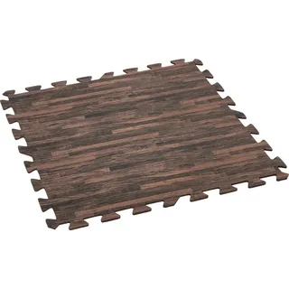 BESTWAY Pool-Bodenschutzfliesen Set 12 Stück á 50 x 50 cm, Holz-Optik (Palisander)