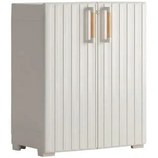 Mid.you Mehrzweckschrank , Sandfarben, Beige , Kunststoff , 1 Fächer , 80x98x45 cm , Waschküche, Mehrzweckschränke