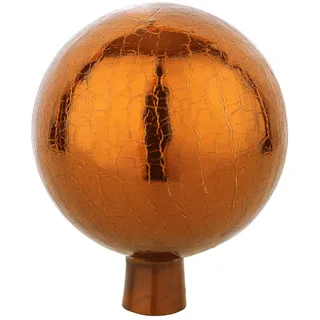 VERDOBA - Gartenkugeln für außen - Rosenkugel für den Garten - Dekokugeln Aussenbereich in vielen Farben - Garten Kugel hergestellt in Handarbeit (Orange Kristall, 15 cm)