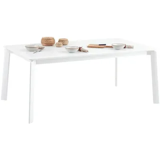 Idimex Gartentisch Verano , Weiß , Metall , Mode , 180x75x103 cm , Gartenmöbel, Gartentische