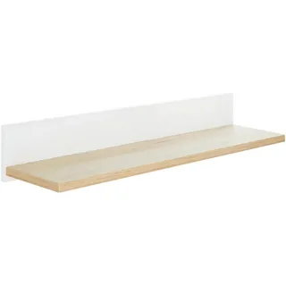 Paidi Wandboard , Weiß, Eichefarben , Holzwerkstoff , 90x13.9x21.6 cm , Blauer Engel, Goldenes M , Wohnzimmer, Regale, Wandboards