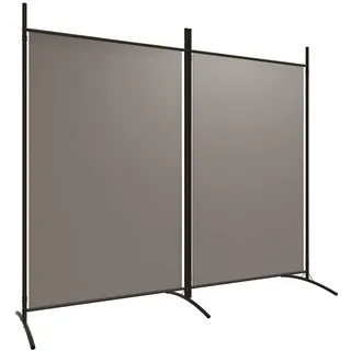 vidaXL Paravent 2-TLG. Raumtrenner Raumteiler, Trennwand Umkleide Sichtschutz Spanische Wand Wohnzimmer, Schlafzimmer Anthrazit 175x180cm Stoff