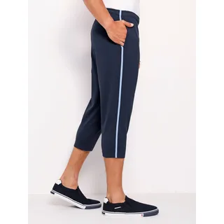 3/4-Hose CLASSIC, Herren, Gr. 56, Normalgrößen, blau (marine), 100% Baumwolle, unifarben, 3/4-Länge, Hosen 3/4-Hose