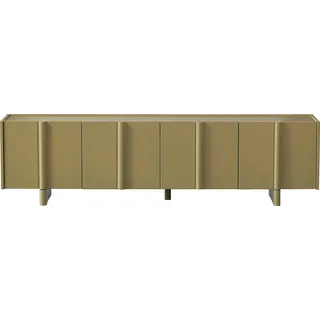 Woood TV-Board Basu aus Kiefernholz, modern skandinavisch, Moss grün 200 cm breit, lackiert