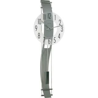 Hermle 70644-292200 Pendelwanduhr mit gefrostetem Glaszifferblatt, Grau