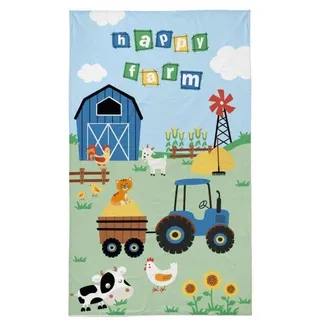 Handtuch, Badetuch, Kinderhandtuch aus Baumwolle 30x50cm Happy Farm 25 - Grün