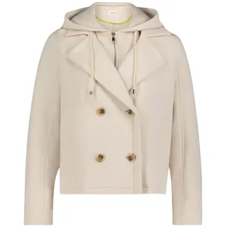 Kapuzennickijacke CARTOON "Kapuzenjacke mit abnehmbarer Kapuze", Damen, Gr. 44, beige, Obermaterial: 78% Viskose CV. 12% Polyamid PA. 10% Elasthan EL., Jacken Kapuzennickijacke