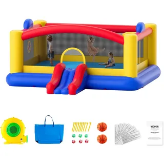Vevor Hüpfburg mit Rutsche 450 x 440 x 203 cm Elastisch