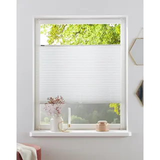 OTTO home Plissee »DAHRA - in Crush-Optik« Lichtschutz ohne Bohren verspannt Fixmaß, Bestseller mit über 5500 4,5-Sterne-Bewertungen, Klemmträger, weiß