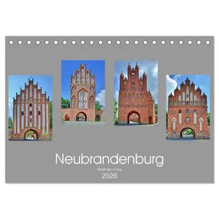 Neubrandenburg - Stadt der 4 Türme (Tischkalender 2026 DIN A5 quer), CALVENDO Monatskalender