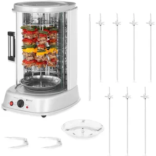 Royal Catering MINI Toaster Grill für Döner Gyros Gemüse vertikal 3in1 1800W Royal Catering RCGV-1800-1 | Silber