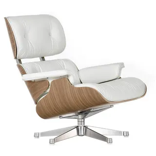 Vitra Lounge Chair XL weiß, Designer Charles & Ray Eames, 84x89x85-92 cm