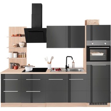 Bild von Küchenzeile »KS-Brindisi«, mit E-Geräten, Breite 270 cm, schwarz