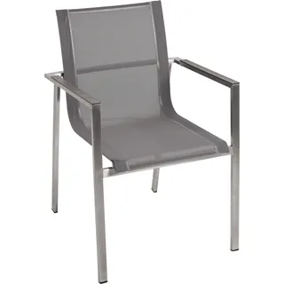 Garden Pleasure Stapelstuhl SIENNA 56 x 64 x 85 cm grau 2 St.