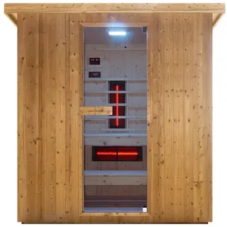 SANOTECHNIK Outdoor Kombination Sauna und Infrarotkabine LAHTI Außensauna Infra - 6 Personen