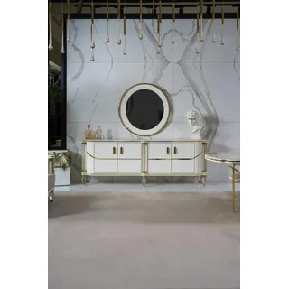 JV moebel Sideboard 57 x 94 x 240 cm hochglänzend / weiß
