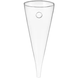 JUMPLAWN Hängender Glas-Pflanzgefäß Kegelförmige Glasvase zum Aufhängen Transparente Wanddekoration für Pflanzen und Blumen Handgefertigte Glasflasche für Schlafzimmer Wohnzimmer Büro