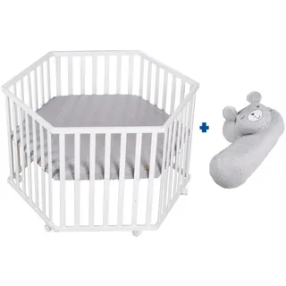 roba Laufgitter, (BxL): 72,5 cm x 75 cm, Holz, weiß|grau