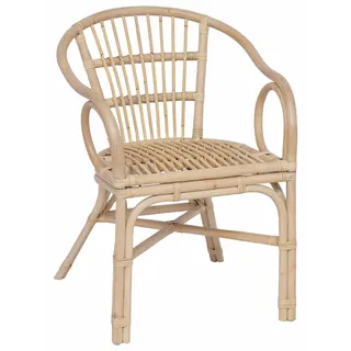 vidaXL Stapelstuhl Natur 58 x 60 x 81 cm Rattan - Braun