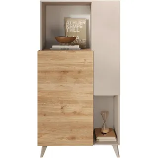 Home Affaire Vitrine Monaco 81 x 42 x 154 cm Weiß