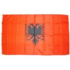 Bild Flagge Albanien 250 x 150 cm mit 3 Ösen 100g/m2 Stoffgewicht
