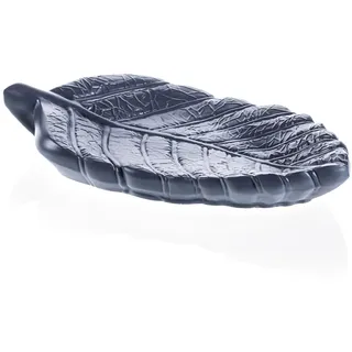 Youartme Schmuckschale Klein aus Beton 230x125x37 mm - Blatt Schale Deko - Schmuckablage - Ablageschale - Schmuckteller - Ringschale - Dekoschale für Schlüssel - Schlüsselschüssel - Schmuck Schale