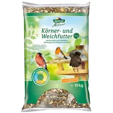 Dehner Natura Premium Wildvogelfutter, Körnerfutter / Weichfutter, Ganzjahresfutter proteinreich / energiereich, hochwertiges Vogelfutter für Wildvögel, 10 kg