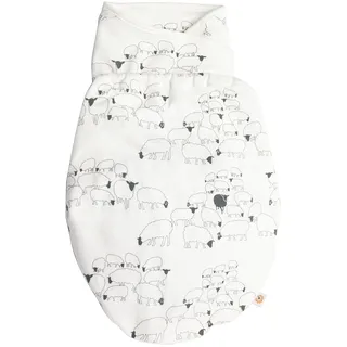 Ergobaby Pucksack Baby 0-3 Monate Baumwolle, Schlafsack Ganzjahres Pucktuch Swaddler, Sheep, 1 Stück (1er Pack)
