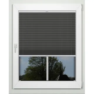 indeko Plissee »superior« verdunkelnd energiesparend mit Bohren verspannt nach Maß, grau