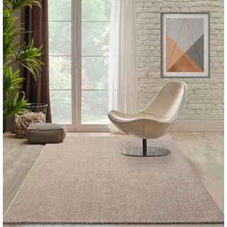 MERINOS Hochflor-Teppich Forest 340, rechteckig, Höhe: 25 mm, Shaggy, uni meliert, sehr dicht und weich, Wohnzimmer beige 160 cm x 230 cm x 25 mm