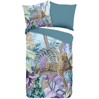 Muller Textil Nani Wendebettwäsche Tiere Mehrfarbig 135 x 200 cm + 80 x 80 cm