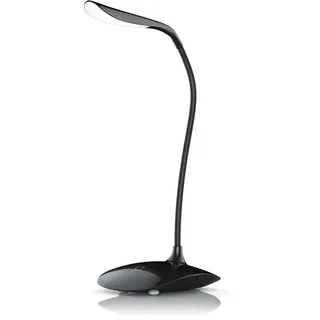 CSL - LED Schreibtischlampe dimmbar - 3 Helligkeitsstufen -Tischlampe Bürolampe Tischleuchte Nachttischlampe - leuchtstarke 70 Lumen - 3 W - hohe Lichtausbeute - schwarz